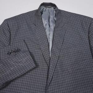 Holland & Sherry Tom James Bespoke Plaid Surgeons Cuff Wool Sportcoat Luxury 48